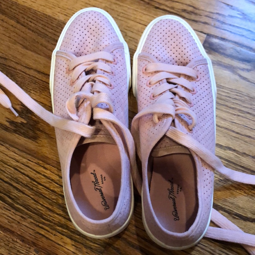 Pale Pink perforated sneakers
